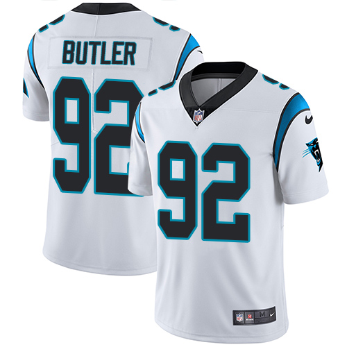 Nike Panthers #92 Vernon Butler White Men's Stitched NFL Vapor Untouchable Limited Jersey